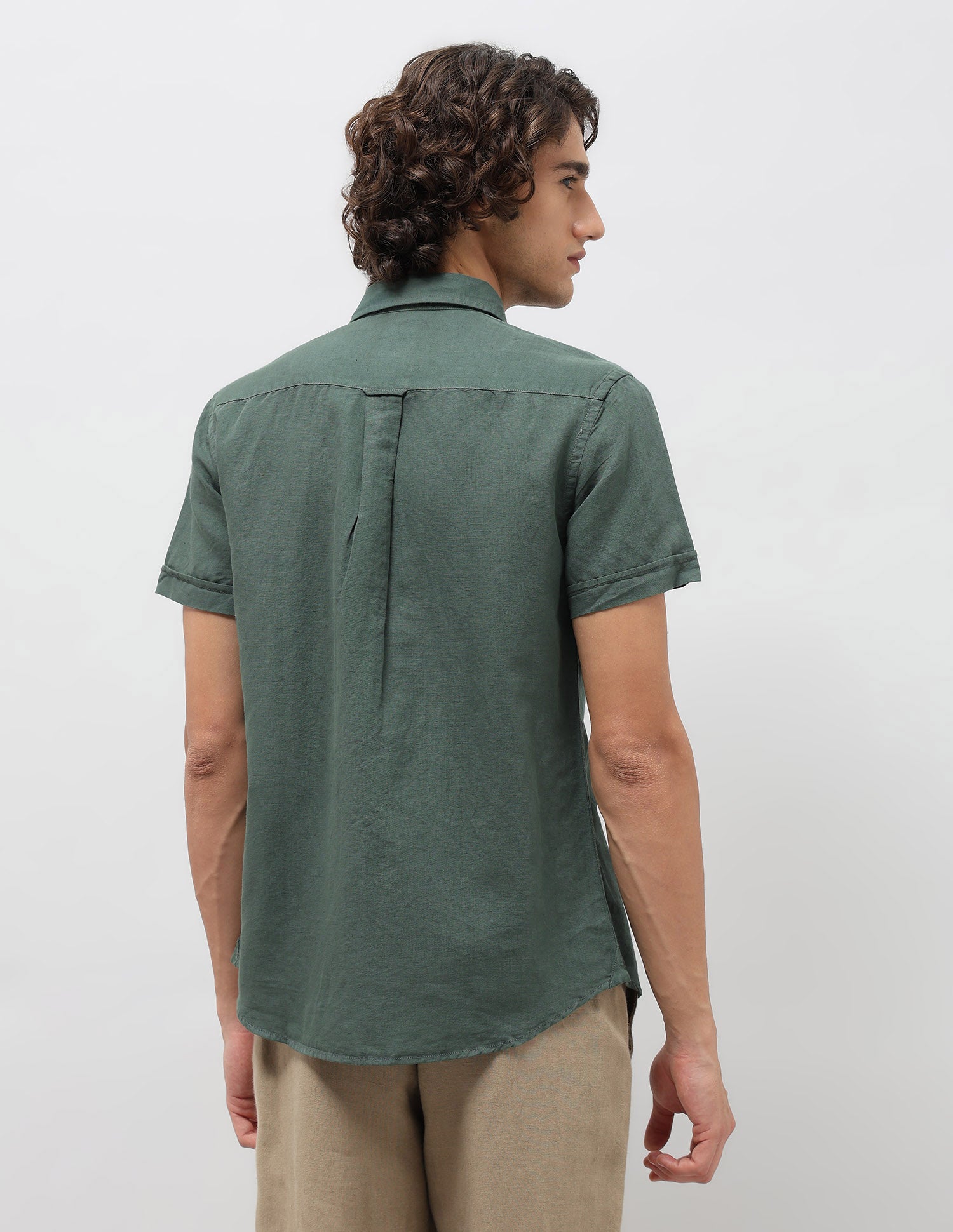 Solid Regular Fit Shirt Green - U.S. POLO ASSN. | Large