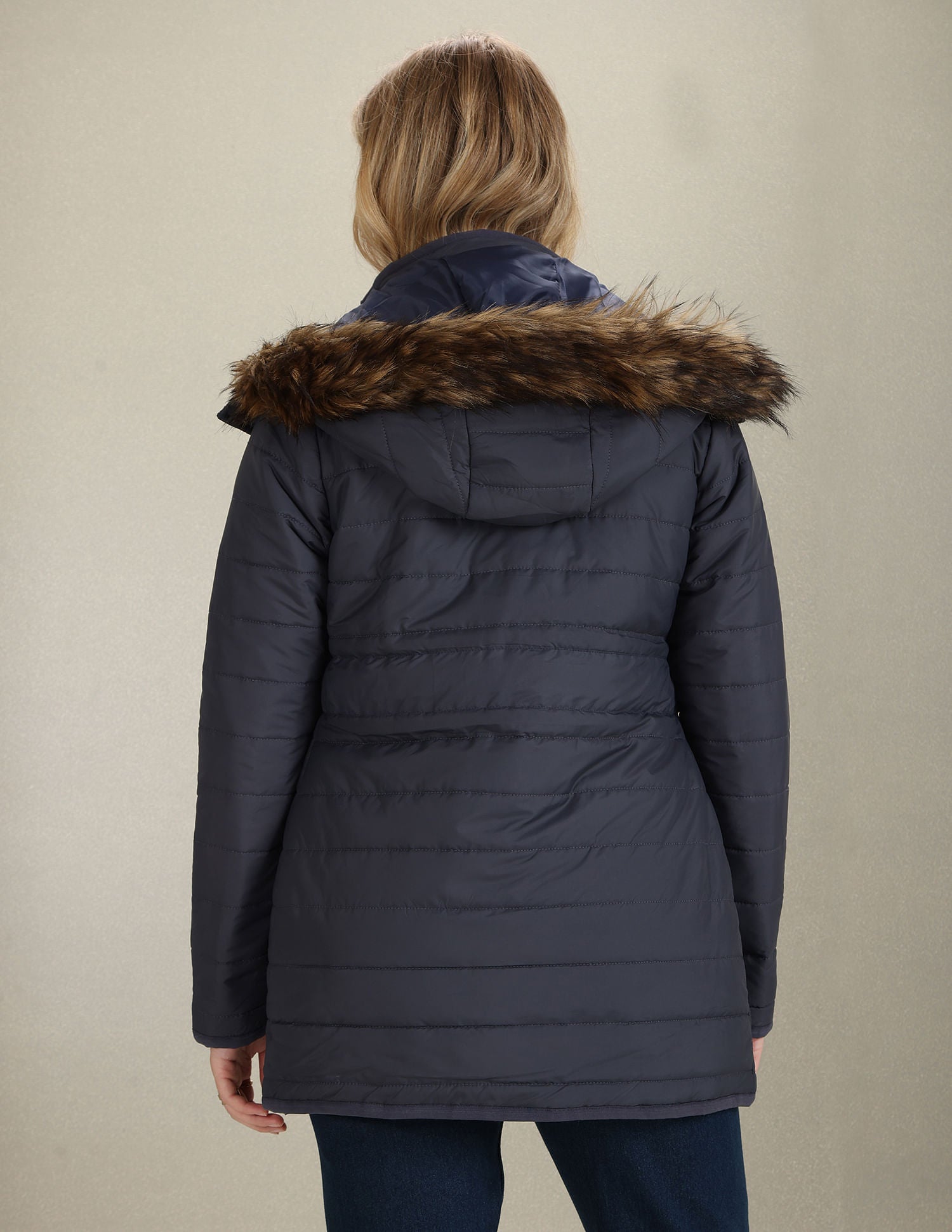 Detachable Hood Puffer Jacket Dark Grey - U.S. Polo Assn. India | Large