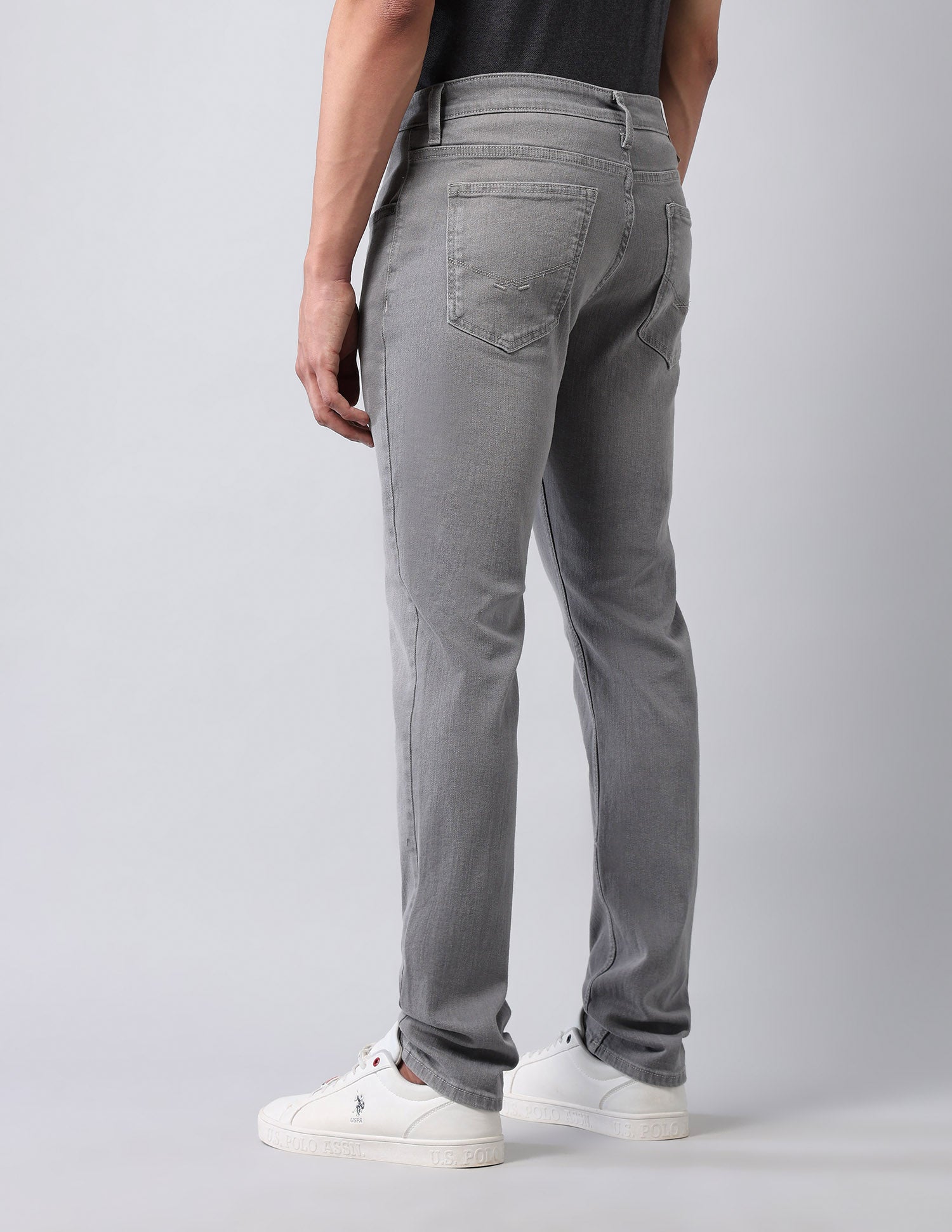 Brandon Slim Tapered Fit Grey Jeans Grey - U.S. POLO ASSN. | Large