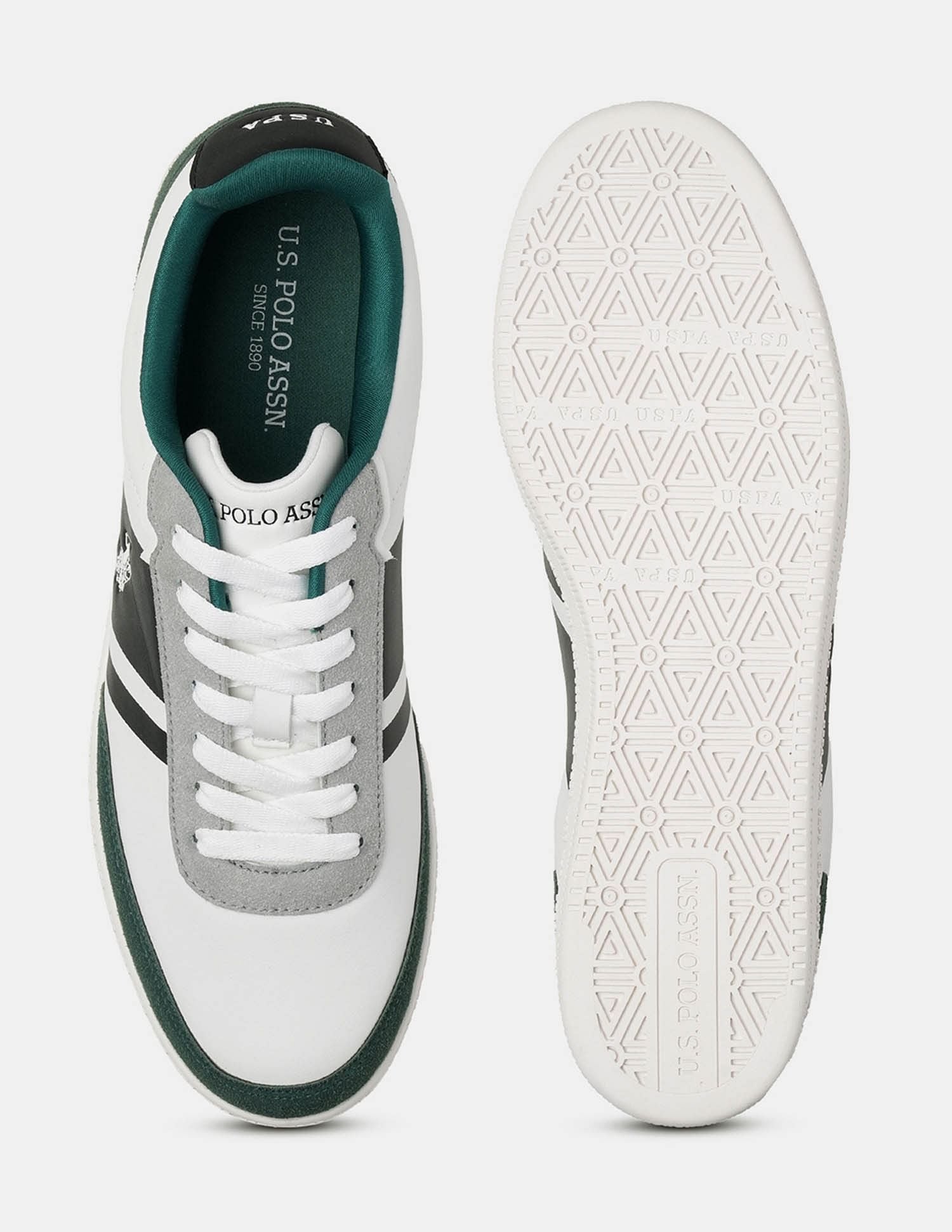 Men Hilton Colour Blocked Sneakers Green - U.S. POLO ASSN. | Large