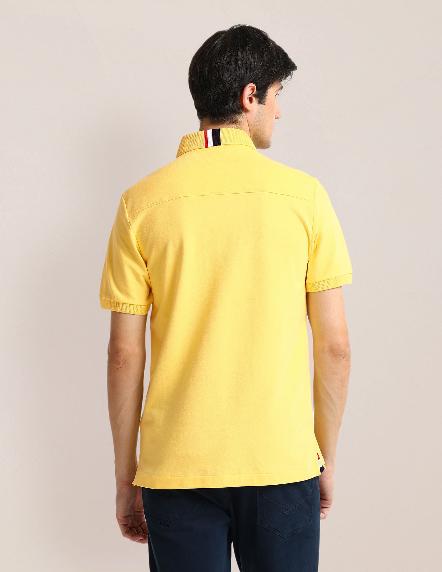 Slim Fit Logo Polo Shirt Yellow - U.S. Polo Assn. India | Large