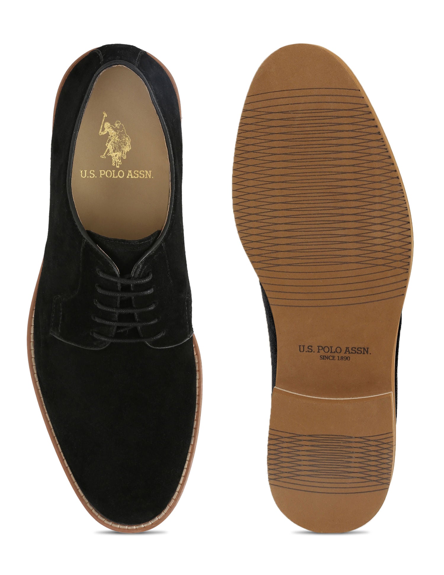 Men Aeren Leather Casual Shoes Black - U.S. POLO ASSN. | Large