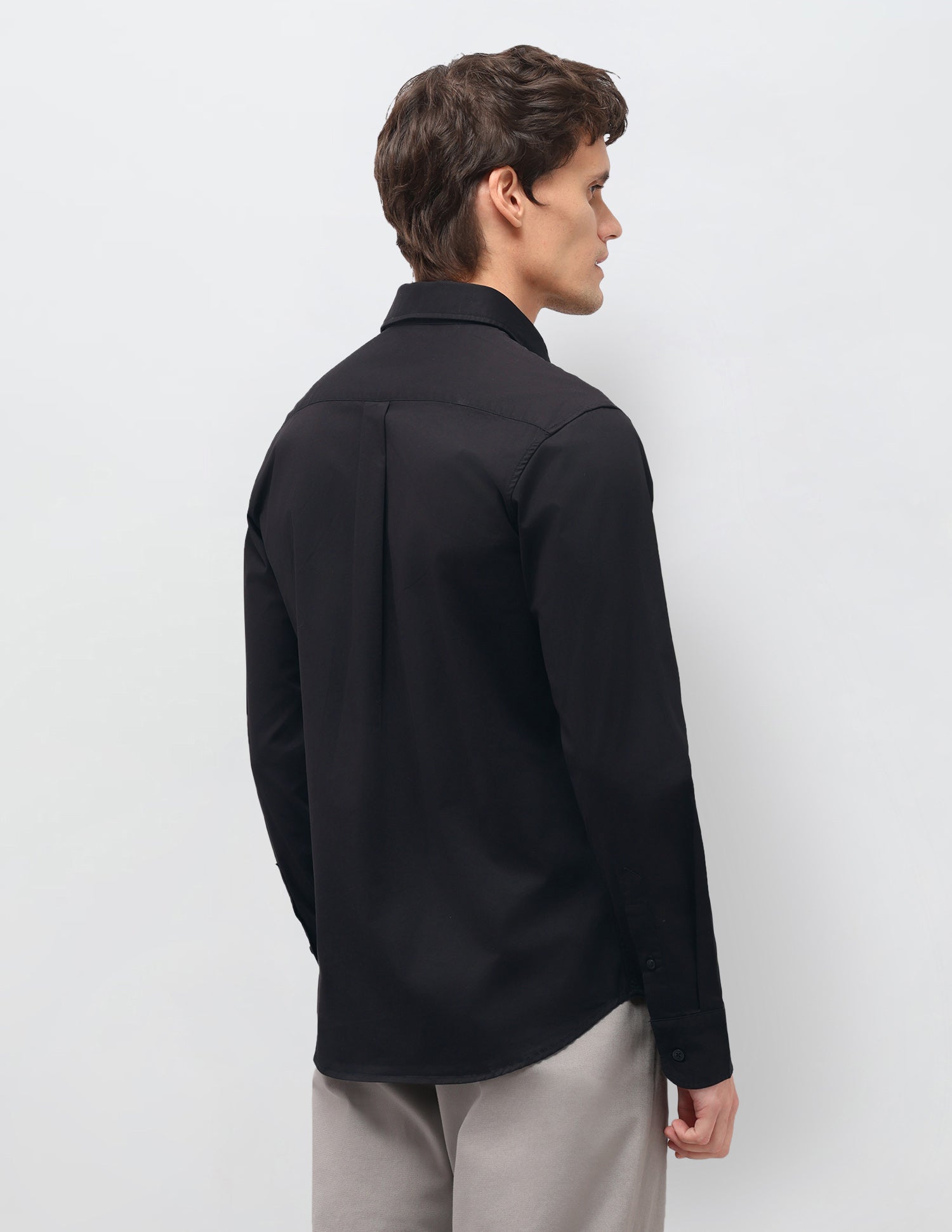 Twill Solid Shirt Black - U.S. Polo Assn. India | Large