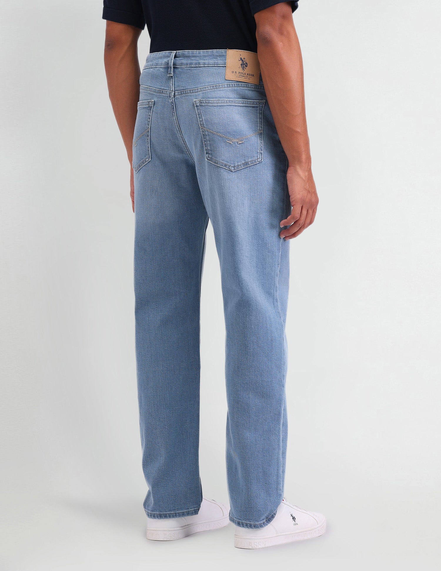 Mid Rise Shawn Relaxed Fit Jeans Blue - U.S. Polo Assn. India | Large