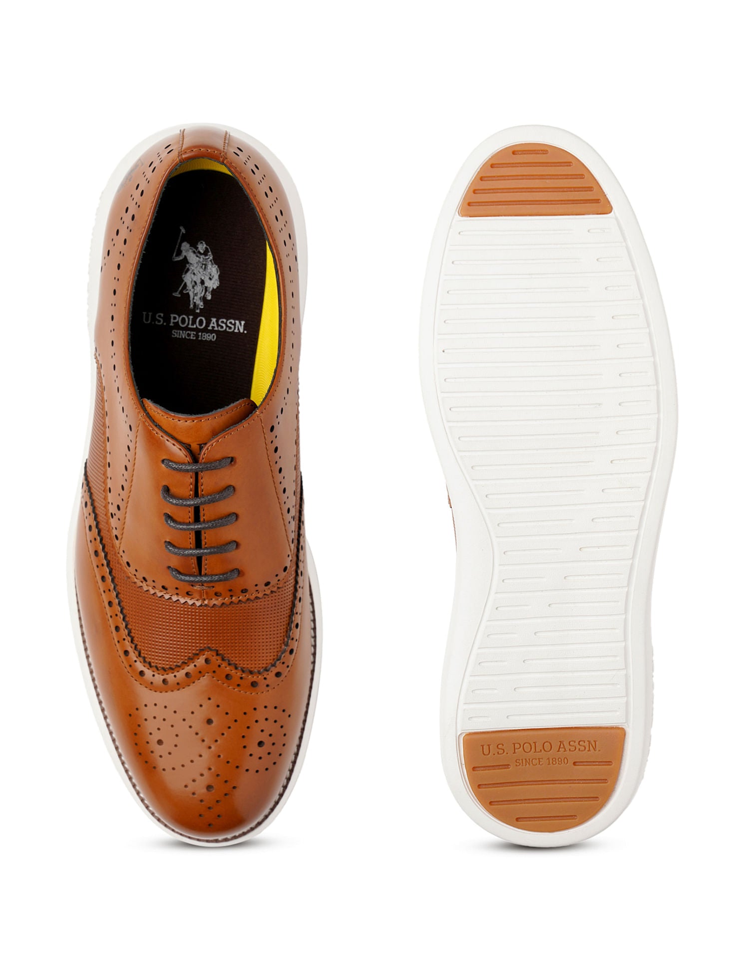 Men Marco Tan Work Casuals Lace Up Shoes Brown - U.S. Polo Assn. India | Large