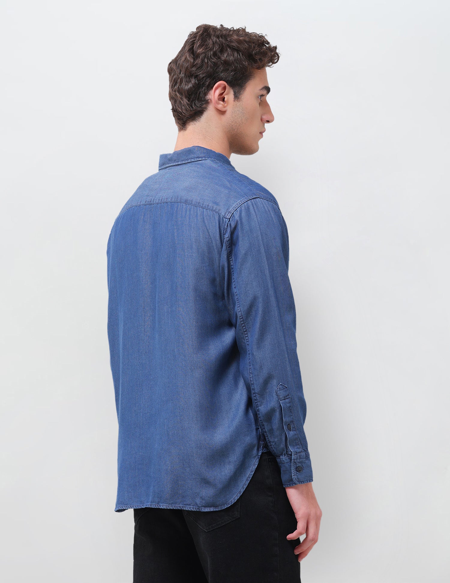 Solid Regular Fit Shirt Dark Indigo - U.S. Polo Assn. India | Large