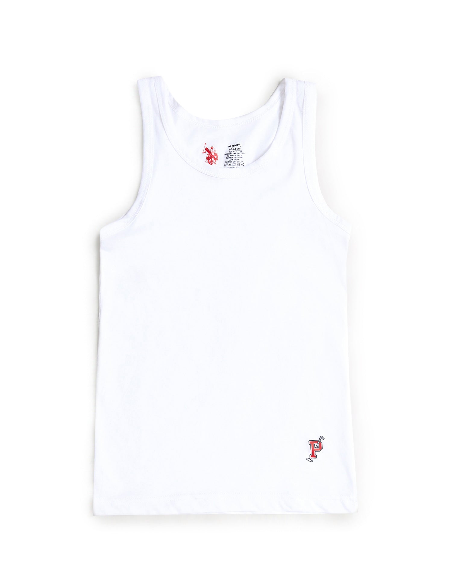 Sleeveless Solid IKVA Cotton Vest - Pack Of 2 White - U.S. POLO ASSN. | Large