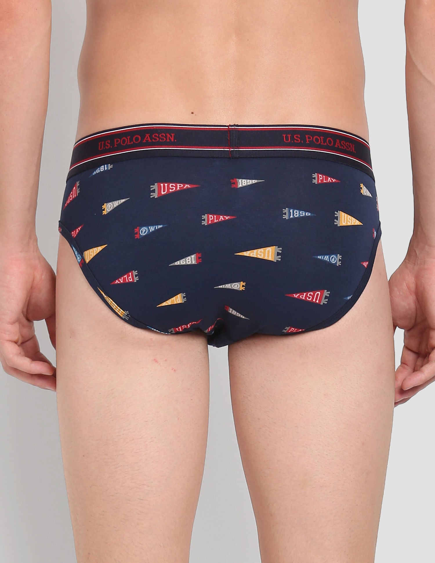 Printed Cotton Stretch Jersey I615 Briefs - Pack Of 1 Navy - U.S. POLO ASSN. | Large