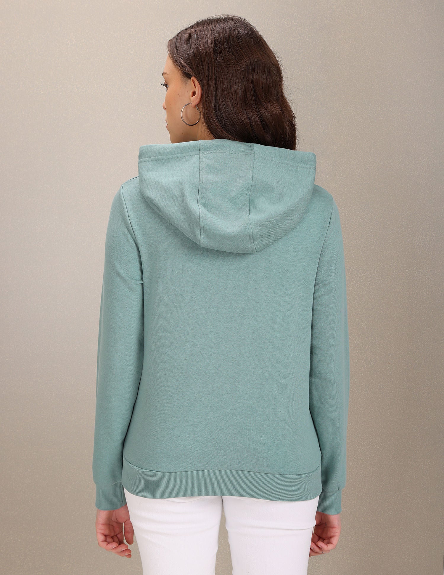Brand Print Hooded Sweatshirt Teal - U.S. POLO ASSN. | Large