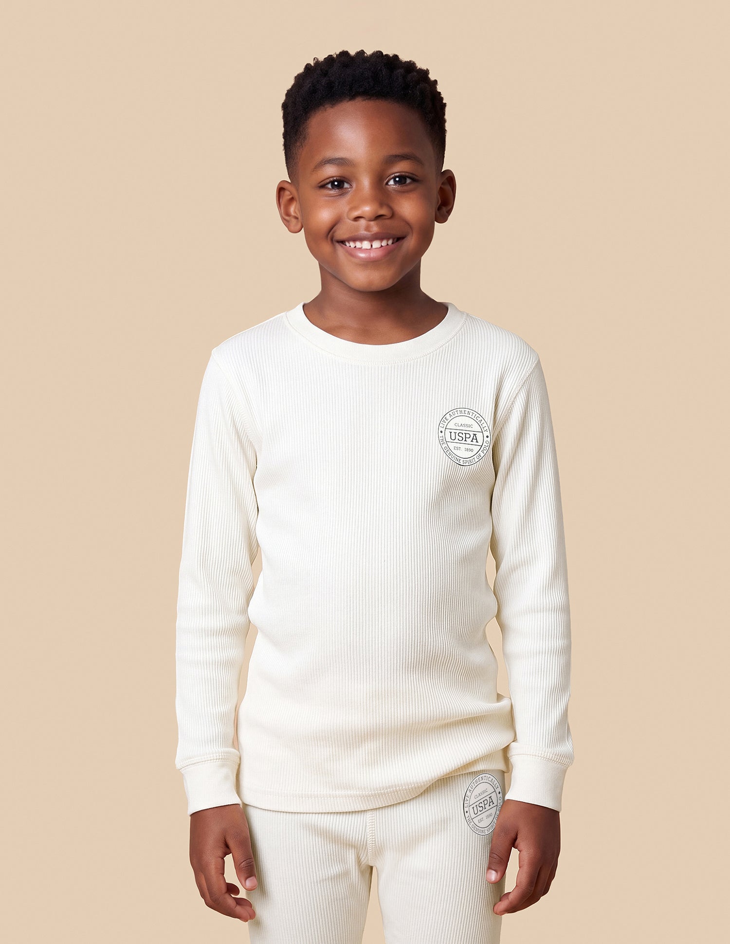 Kid's Thermal set Ecru - U.S. Polo Assn. India | Large