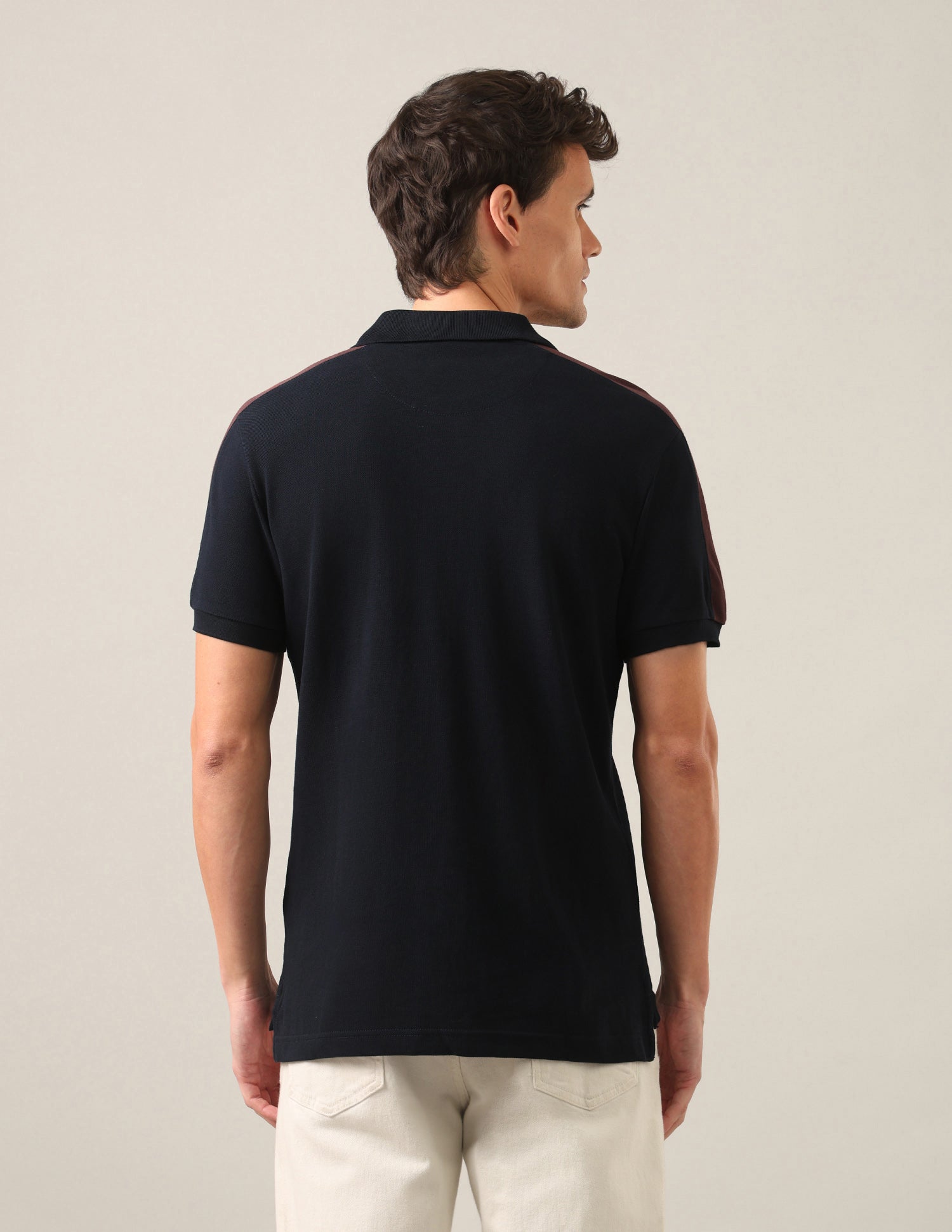 Solid Slim Fit Polo Shirt Navy - U.S. Polo Assn. India | Large