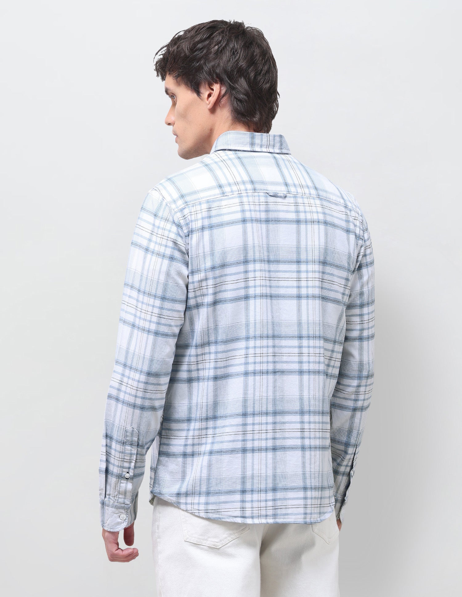 Twill Tartan Checked Shirt Blue - U.S. Polo Assn. India | Large