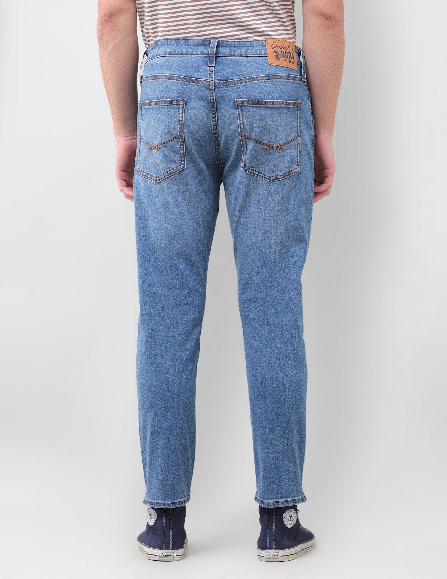 Cole Comfort Cropped Fit Blue Jeans Dark Indigo - U.S. Polo Assn. India | Large