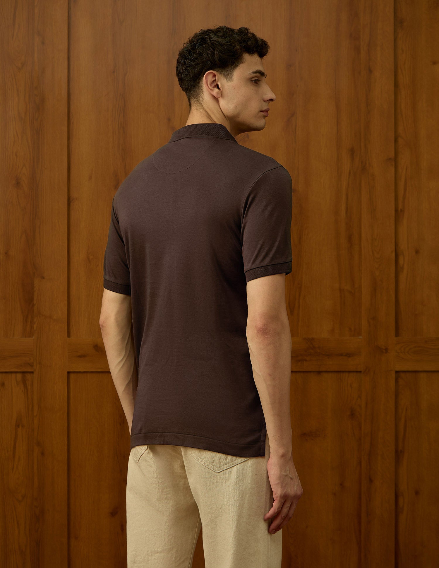 Brand Embroidered Varsity Polo Shirt Dark Brown - U.S. POLO ASSN. | Large