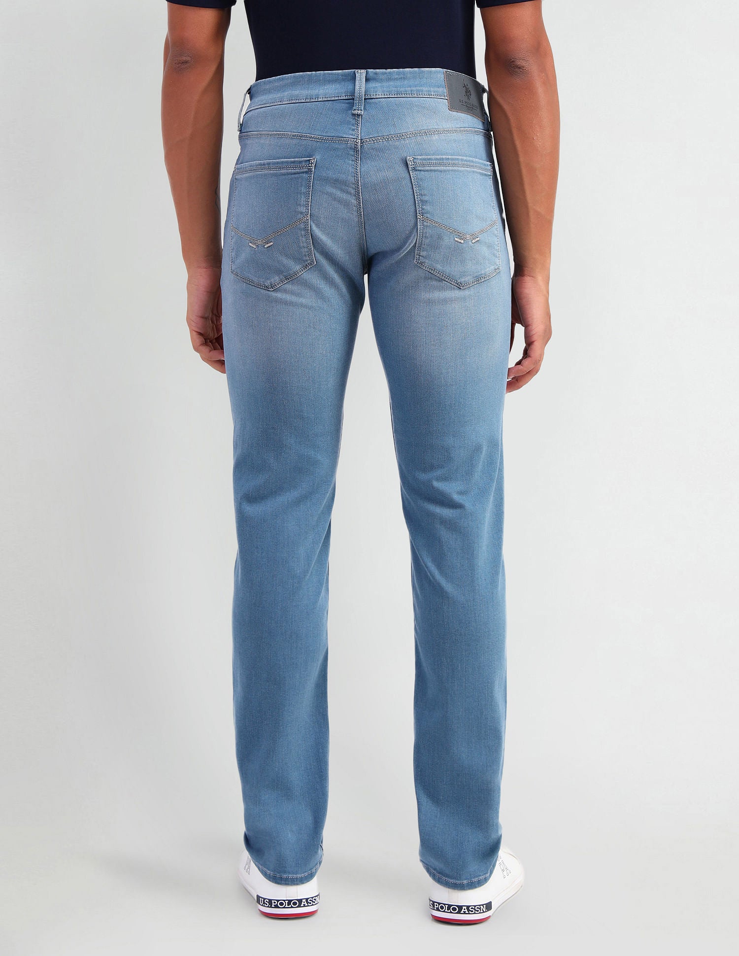 Brandon Slim Tapered Fit Blue Jeans Blue - U.S. Polo Assn. India | Large