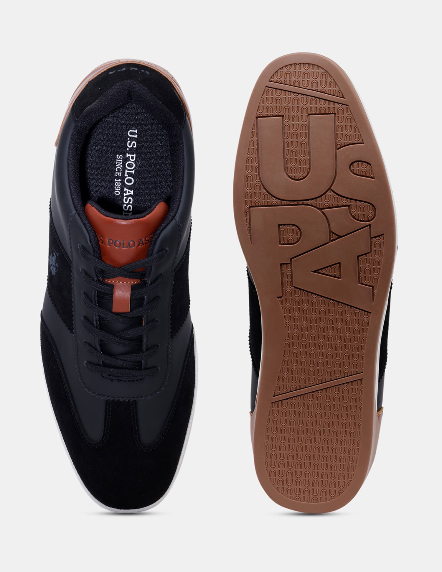 Men Jonny Smart Casuals Sneakers Black - U.S. POLO ASSN. | Large