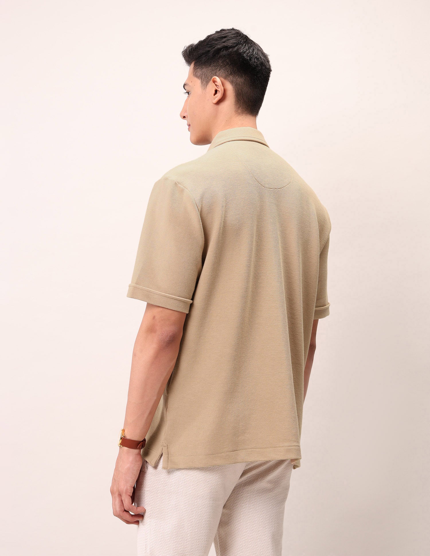 Relaxed Fit Pure Cotton Outdoor Shirt Beige - U.S. Polo Assn. India | Large
