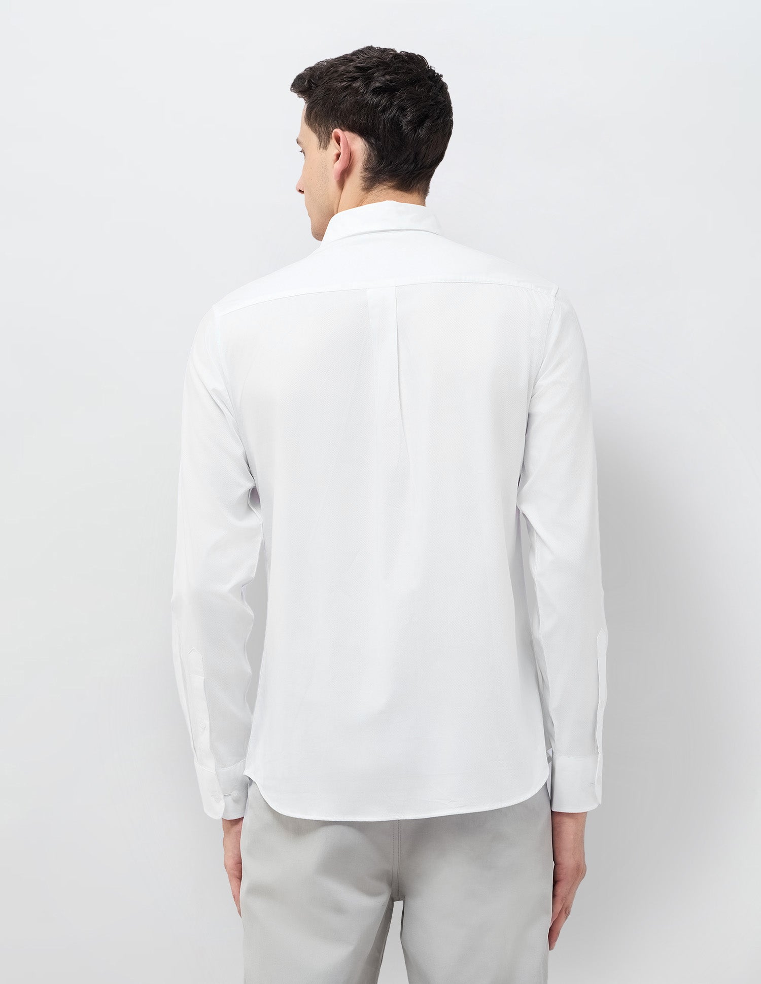 Textured Tailored Fit Shirt White - U.S. POLO ASSN. | Large