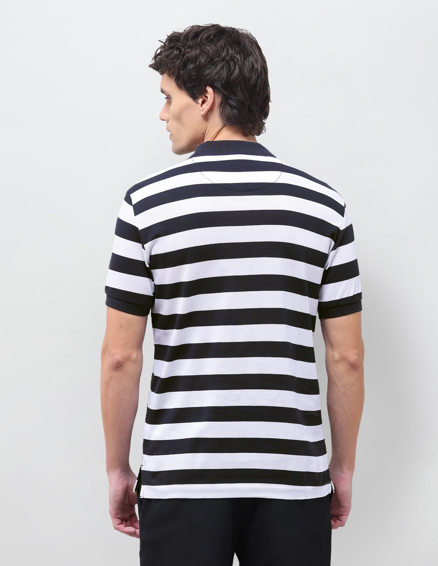 Horizontal Striped Slim Fit Polo Shirt Grey - U.S. Polo Assn. India | Large