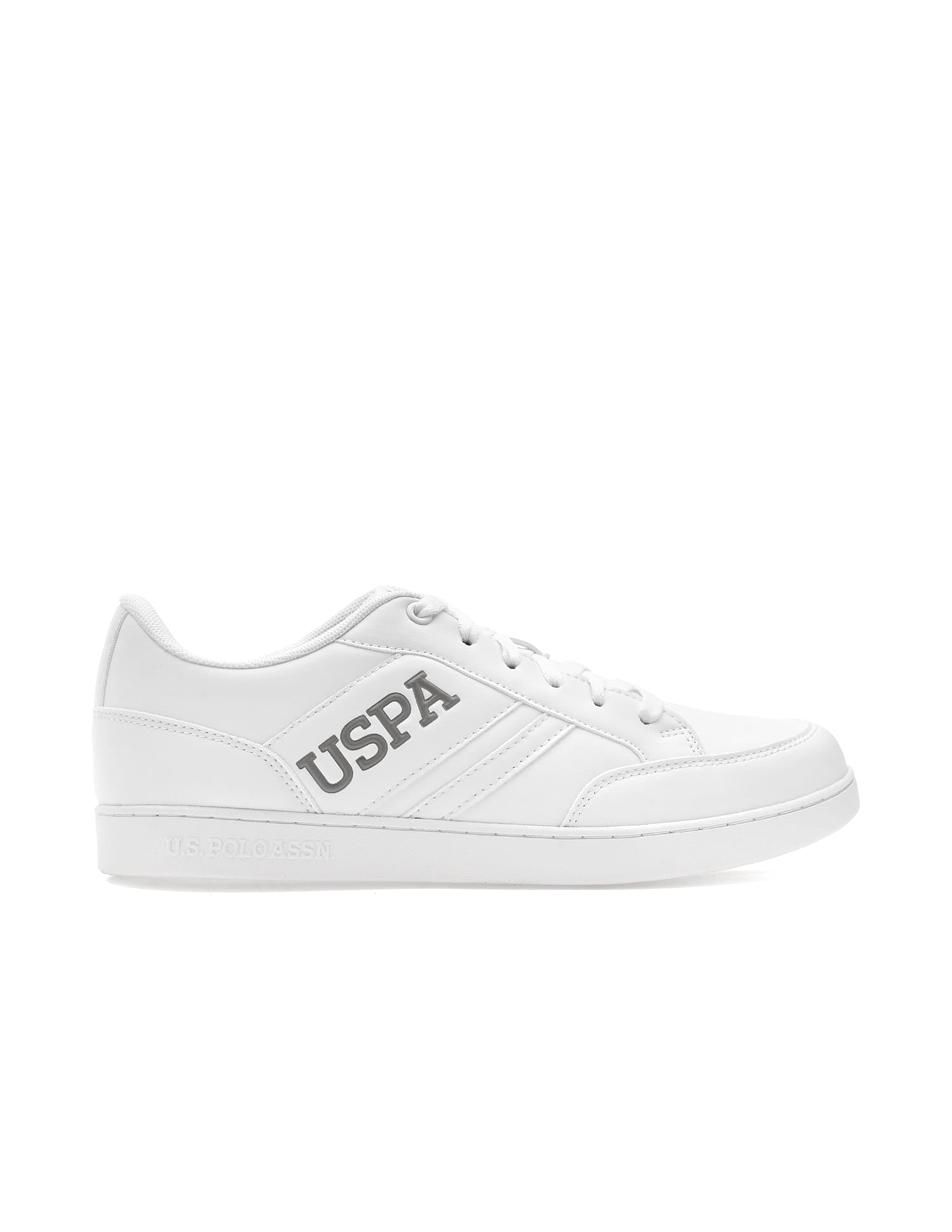 Round Toe Solid Gala Sneakers White - U.S. Polo Assn. India | Large
