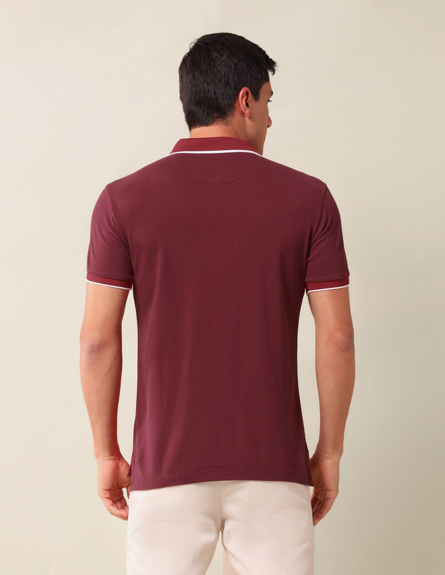 Colourblocked Slim Fit Polo Shirt Red - U.S. Polo Assn. India | Large