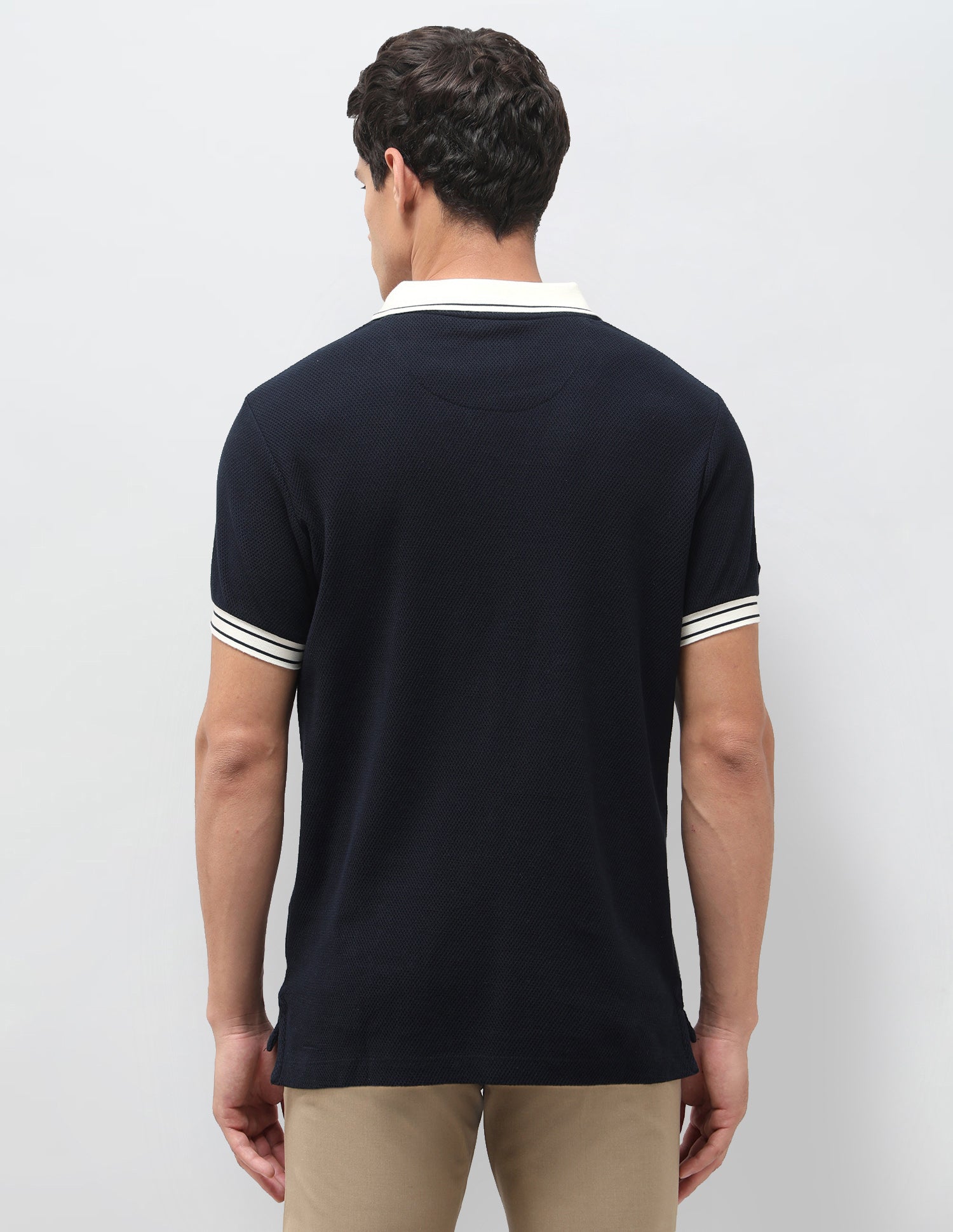 Solid Slim Fit Polo Shirt Navy - U.S. Polo Assn. India | Large