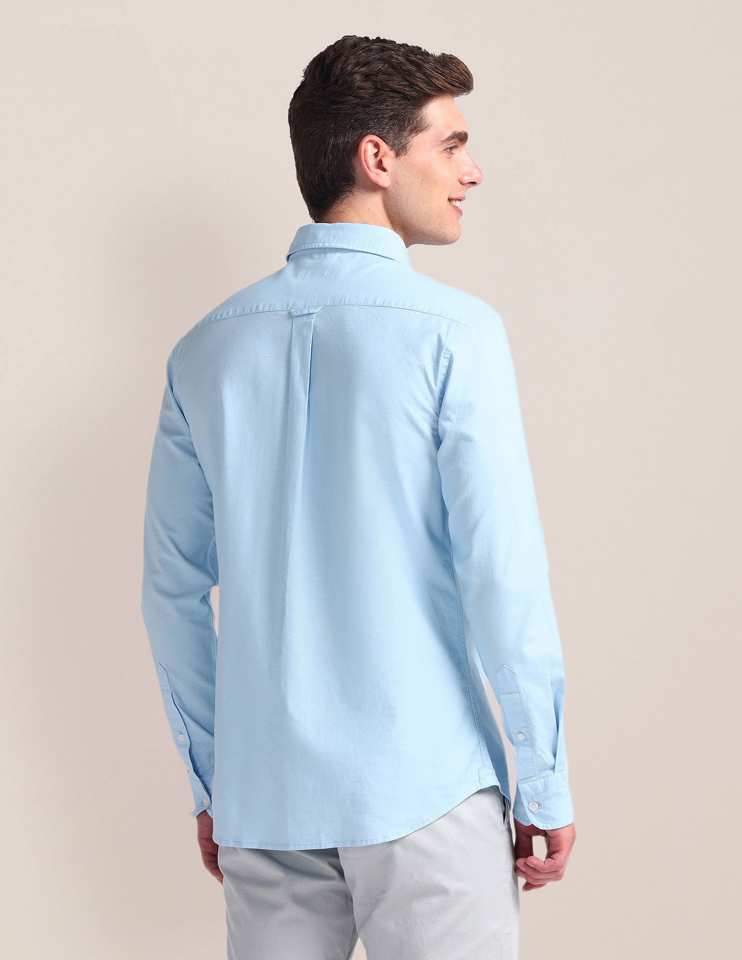 Solid Dobby Shirt Blue - U.S. Polo Assn. India | Large