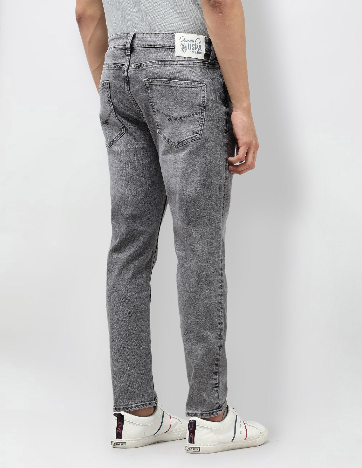 Cole Comfort Cropped Fit Grey Jeans Grey - U.S. POLO ASSN. | Large