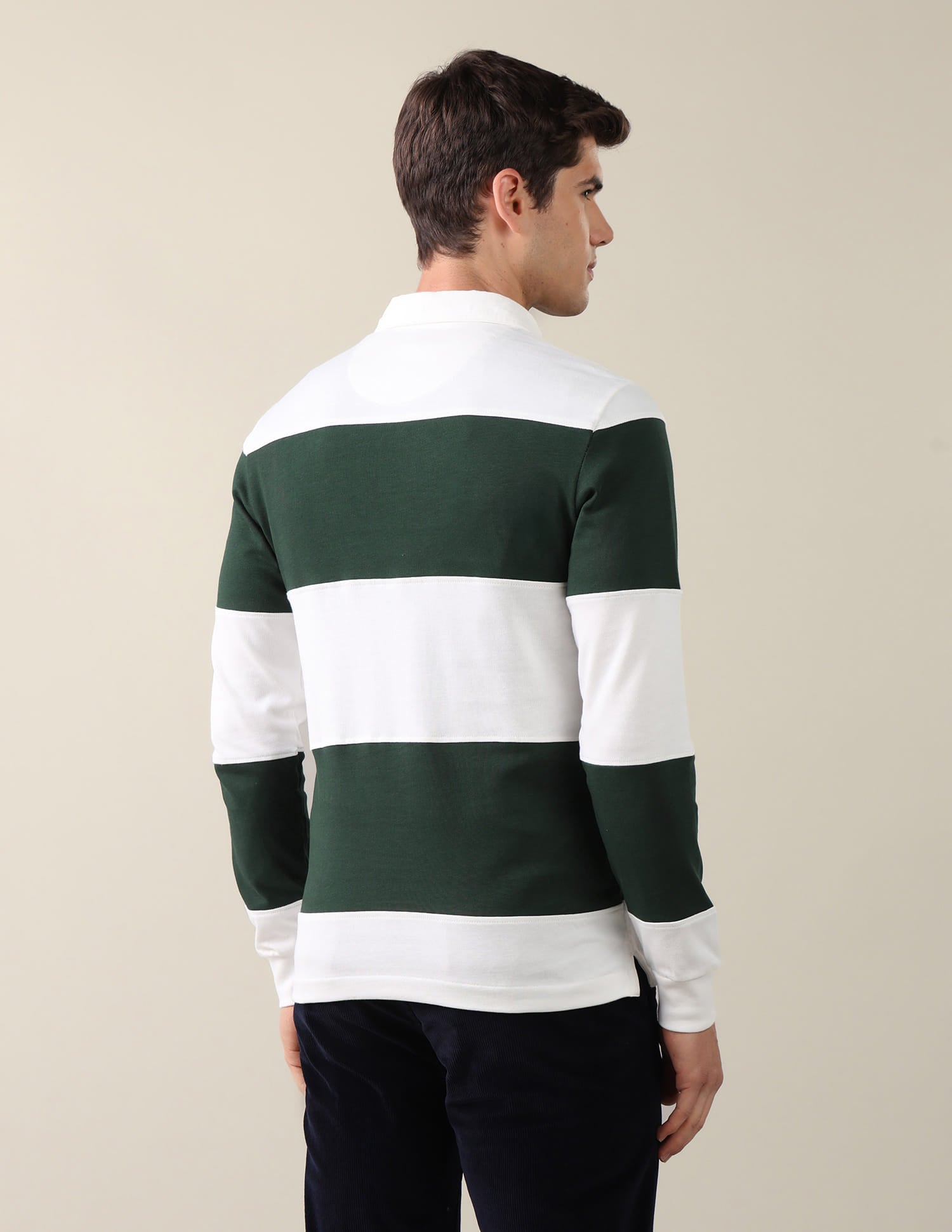 Colourblocked Slim Fit Polo Shirt Green - U.S. Polo Assn. India | Large