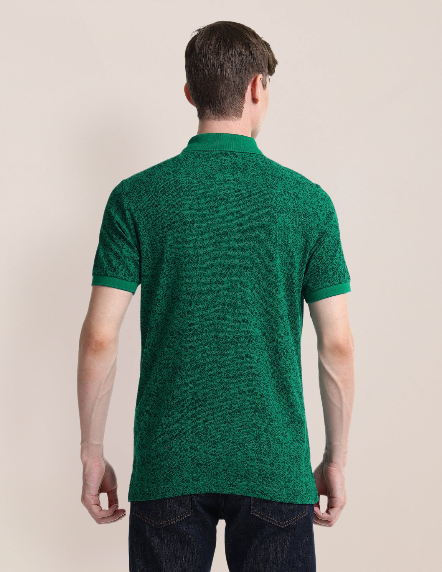 Floral Slim Fit Polo Shirt Green - U.S. POLO ASSN. | Large