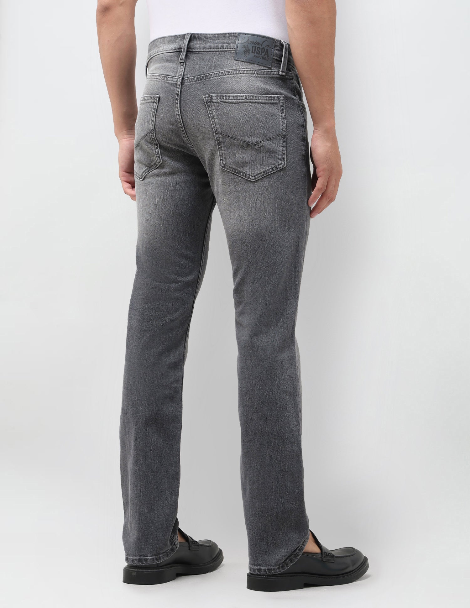 Harold Slim Straight Fit Grey Jeans Grey - U.S. Polo Assn. India | Large