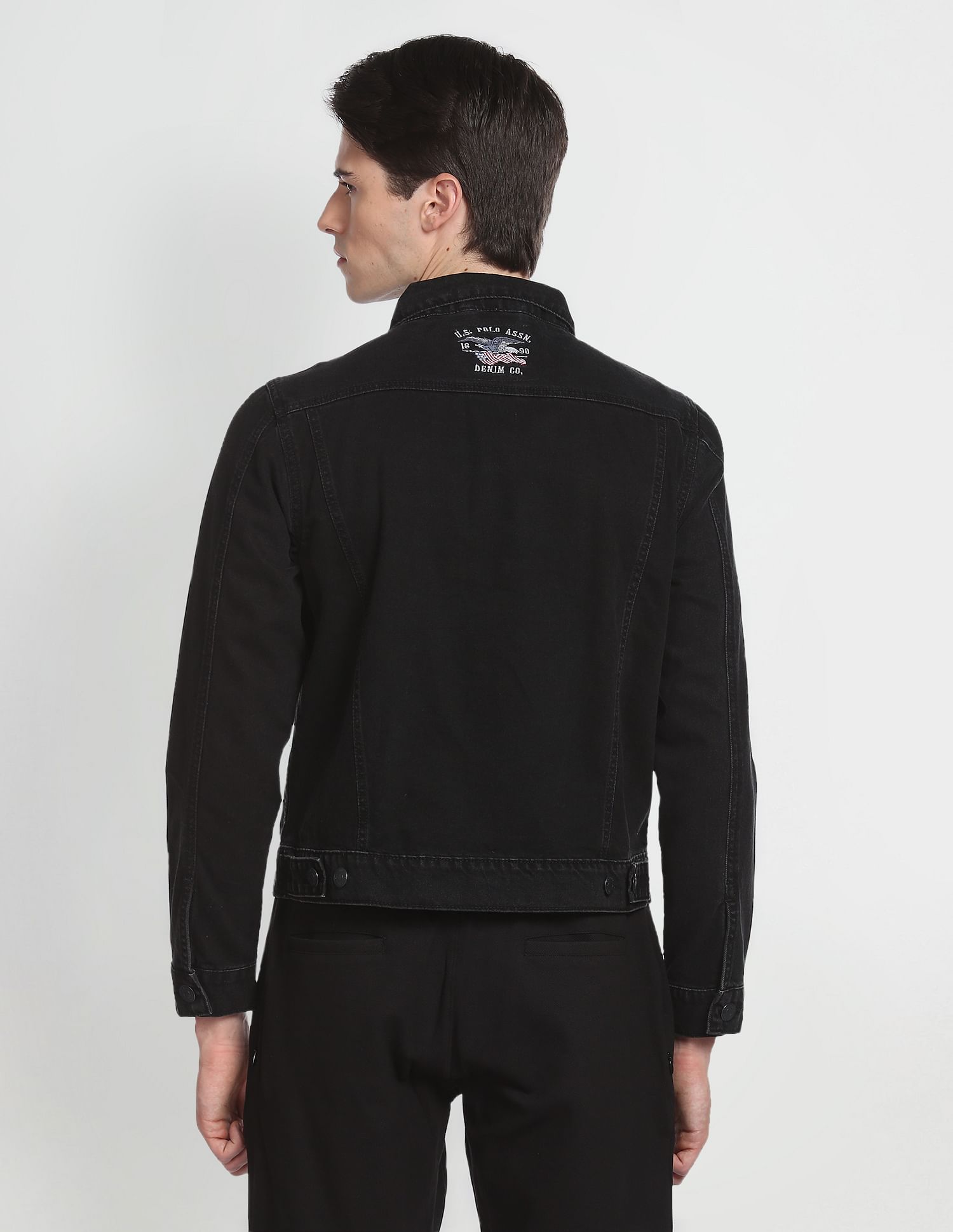 Denim Trucker Jacket Black - U.S. POLO ASSN. | Large