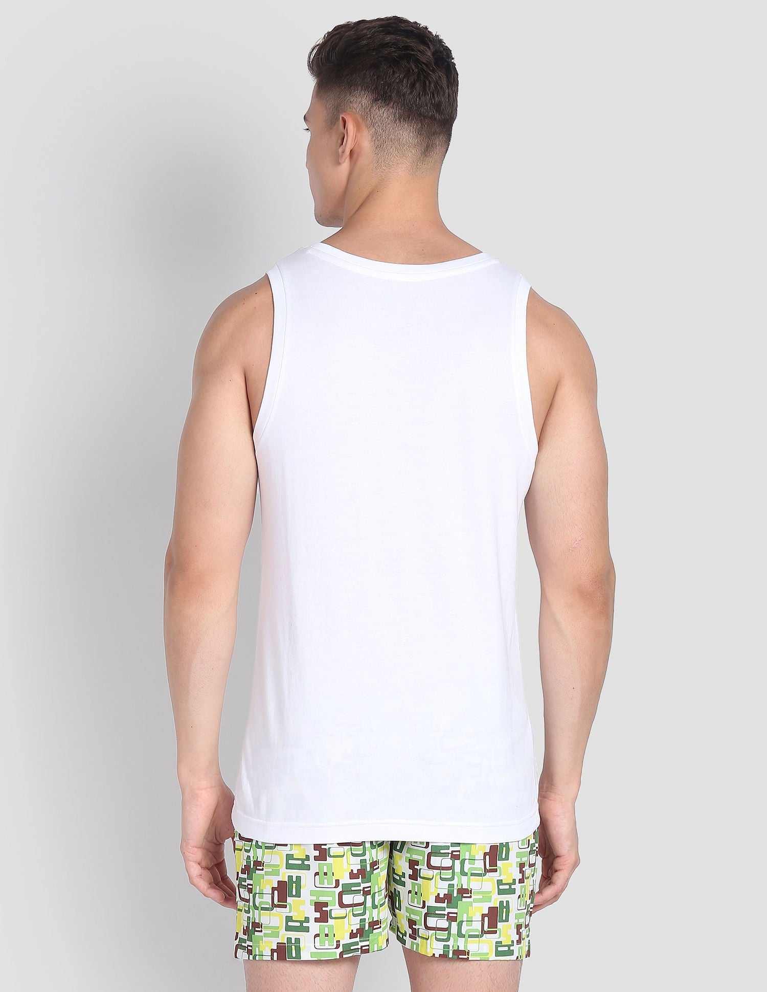 Brand Print Cotton IYBD Vest - Pack Of 1 White - U.S. POLO ASSN. | Large