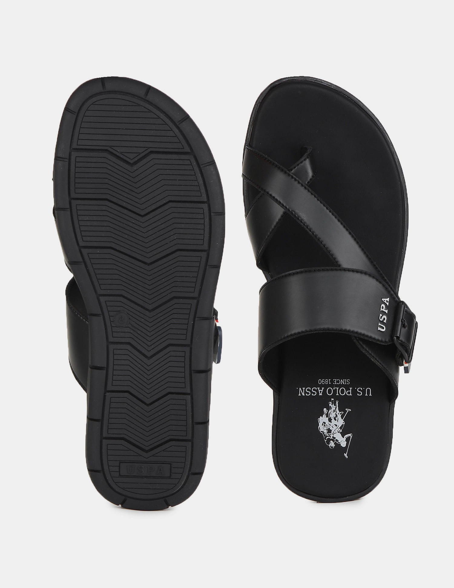 Men Angus 2.0 Flip Flops Black - U.S. Polo Assn. India | Large