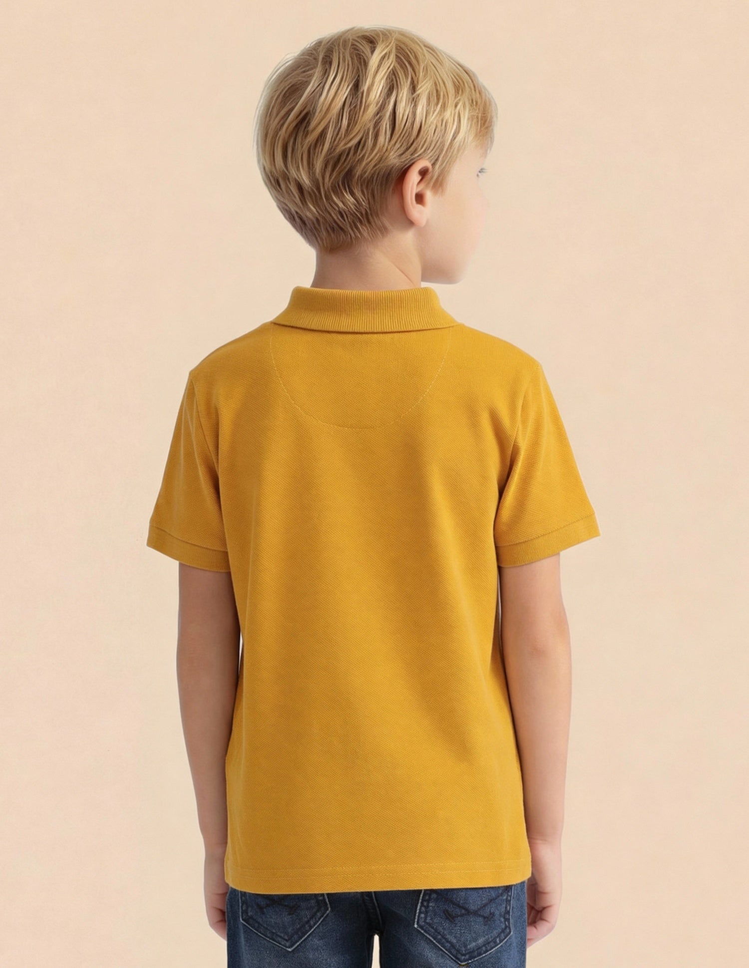 Boys Pure Cotton Polo Shirt Yellow - U.S. Polo Assn. India | Large