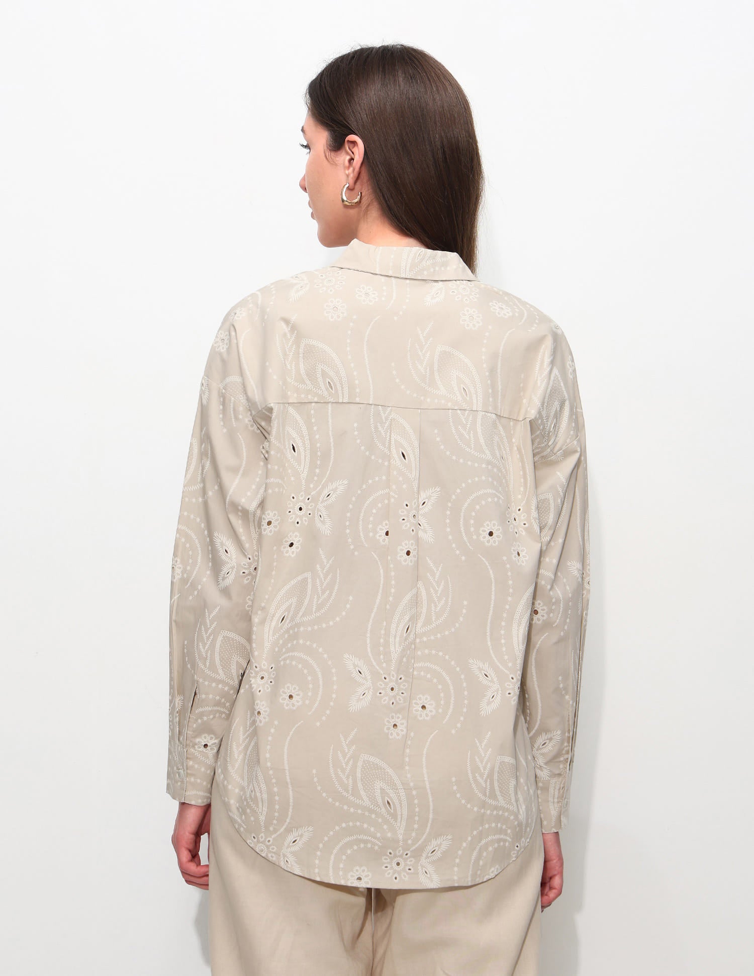 Oversized Fit Floral Shirt Beige - U.S. Polo Assn. India | Large
