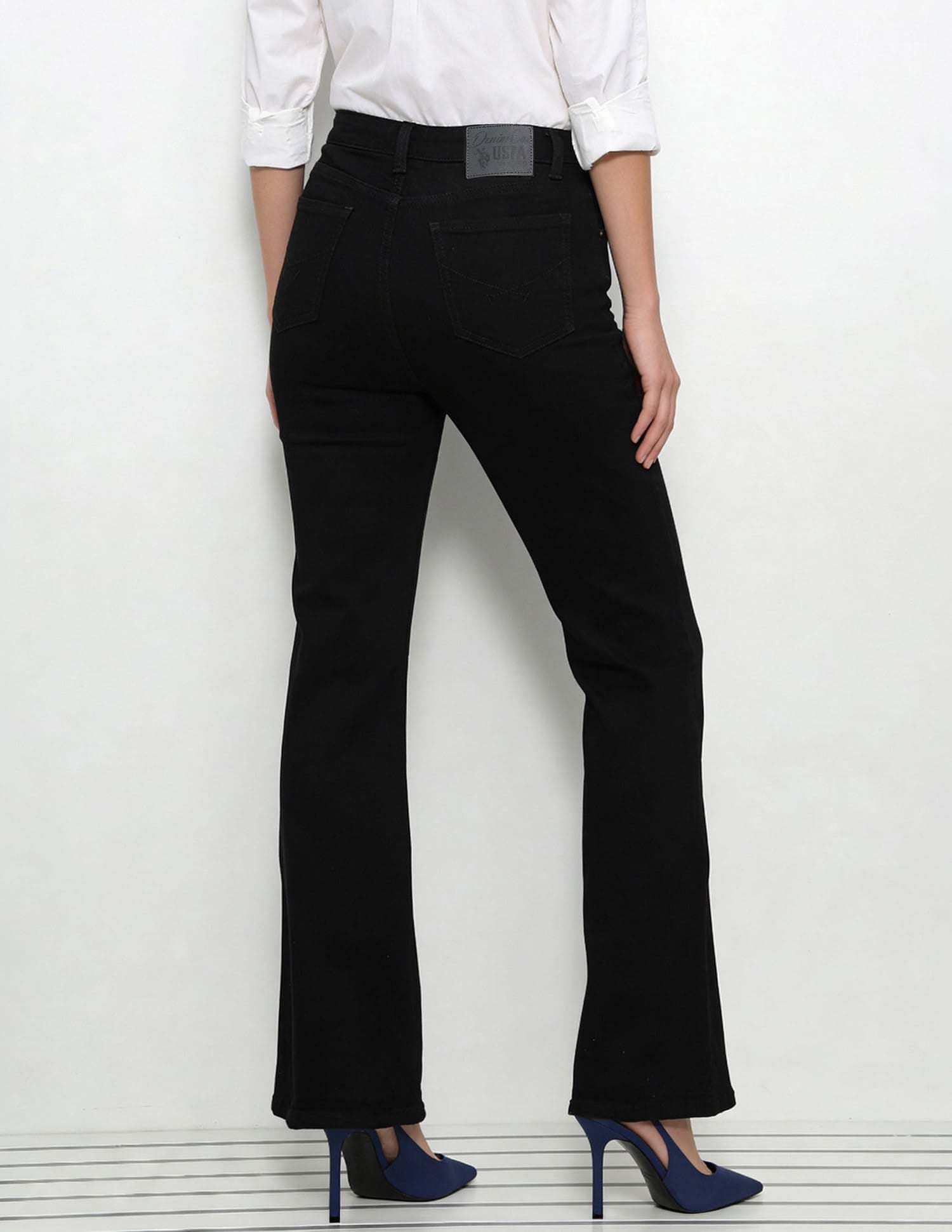 High Rise Flared Fit Jeans Black - U.S. Polo Assn. India | Large