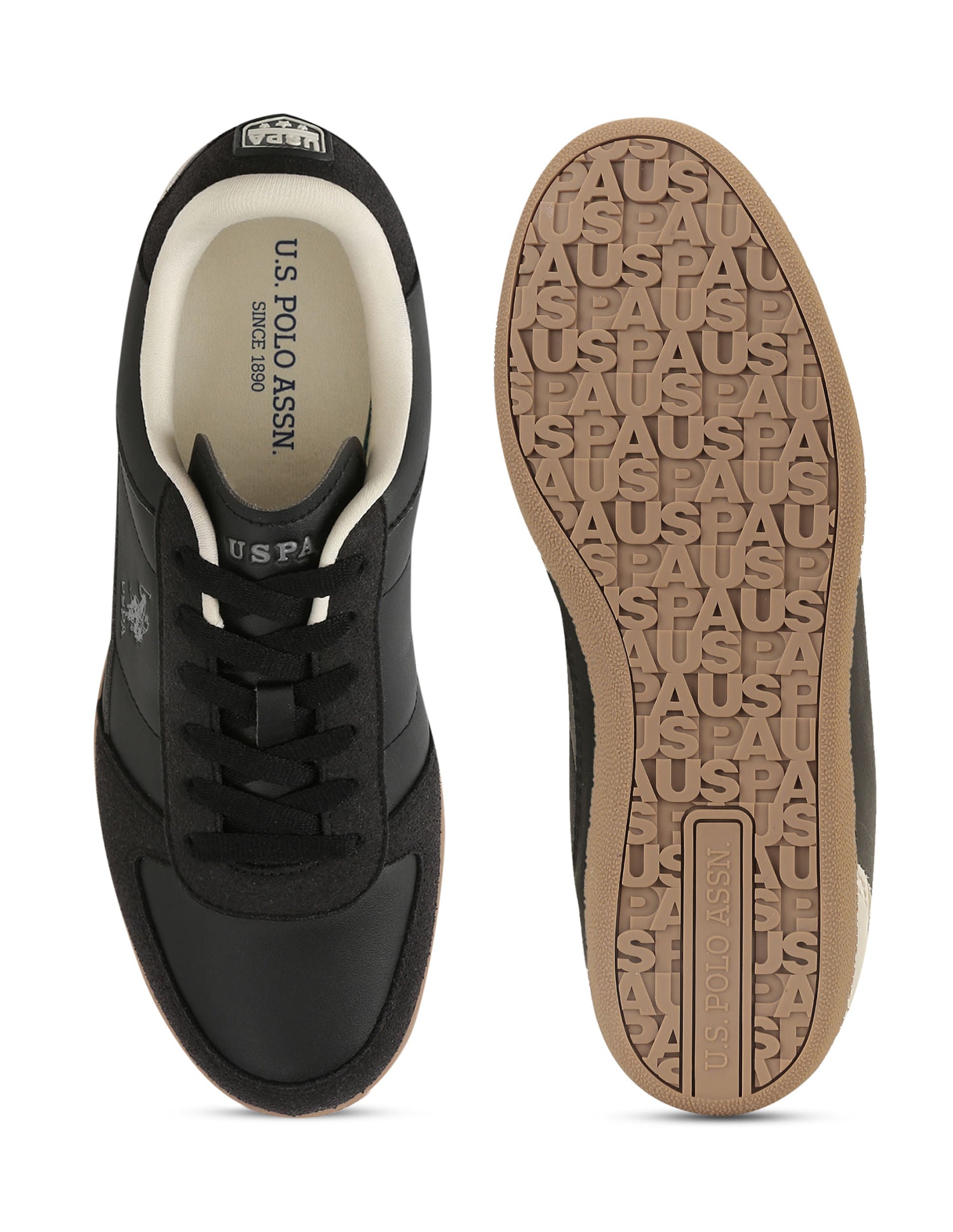 Men Round Toe Terrace Sneakers Black - U.S. POLO ASSN. | Large