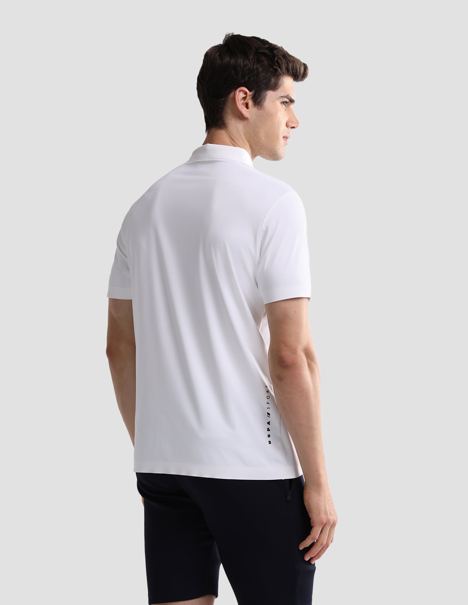 Solid Slim Fit Active Polo Shirt White - U.S. Polo Assn. India | Large