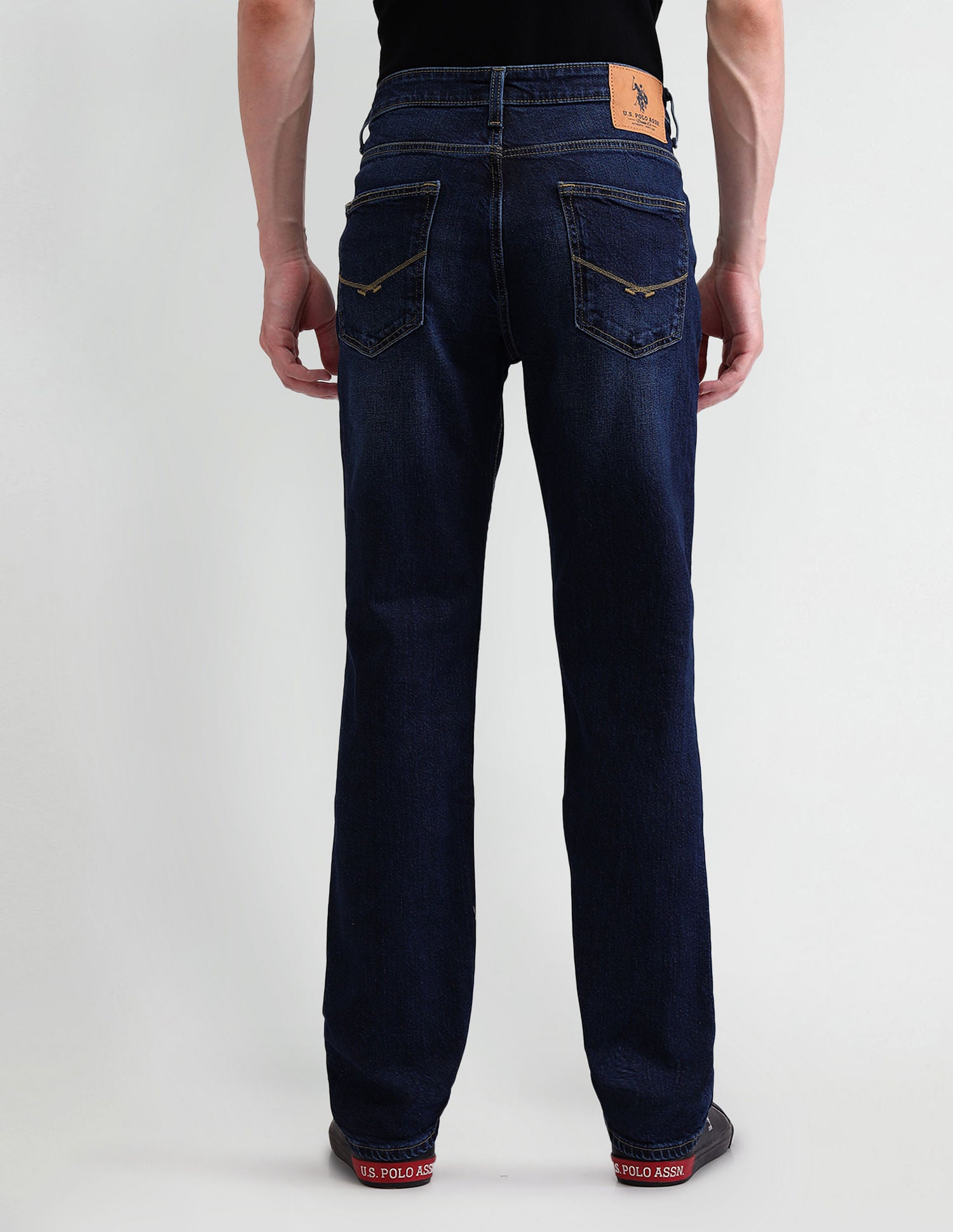 Harold Slim Straight Blue Jeans Blue - U.S. POLO ASSN. | Large