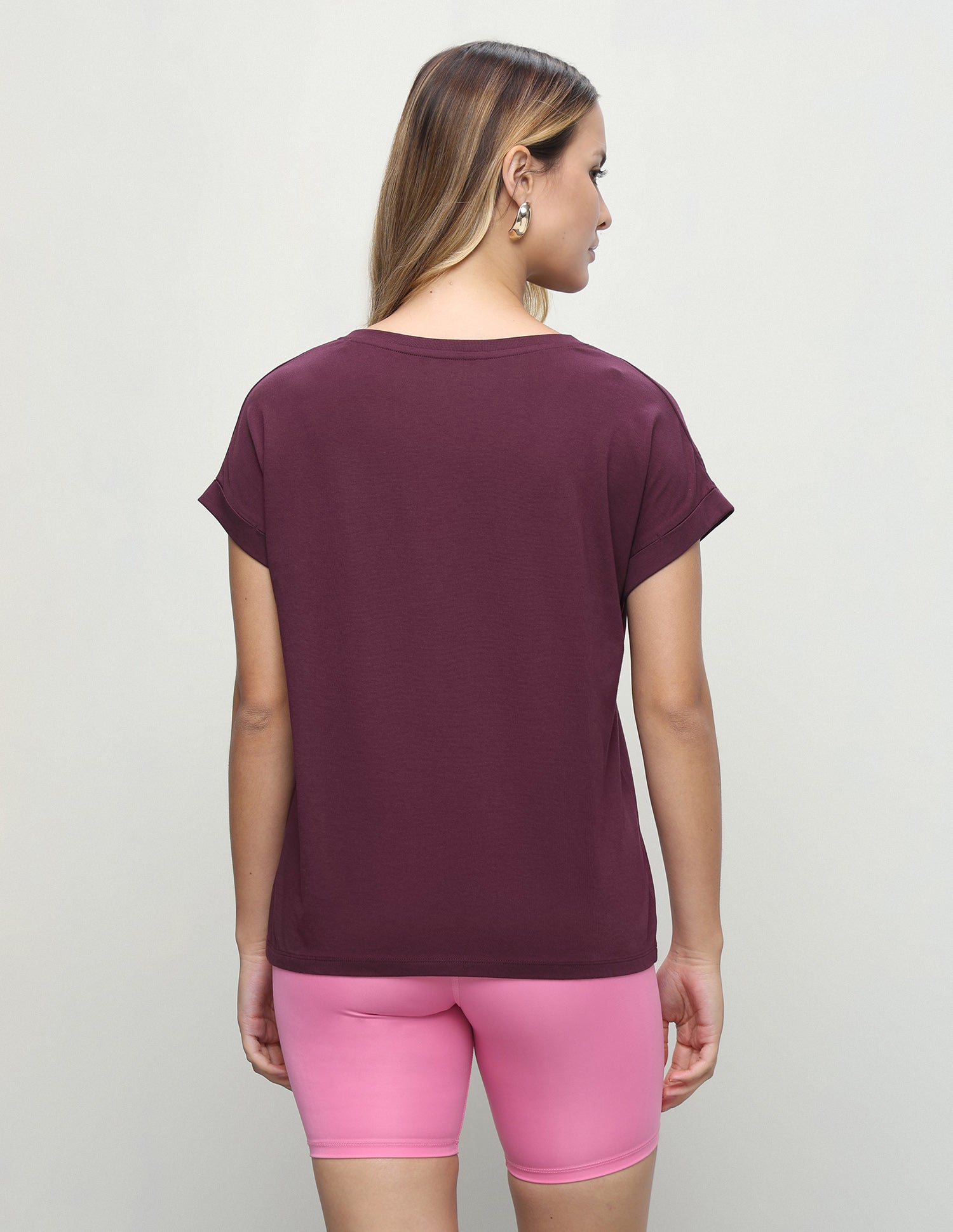 Solid Regular Fit T-Shirt Wine - U.S. Polo Assn. India | Large