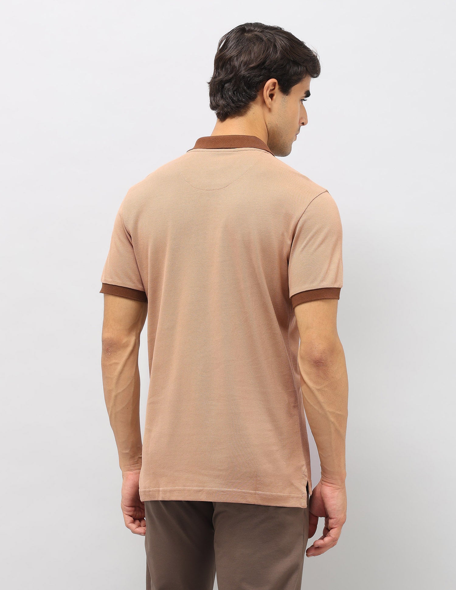 Vertical Striped Slim Fit Polo Shirt Beige - U.S. Polo Assn. India | Large
