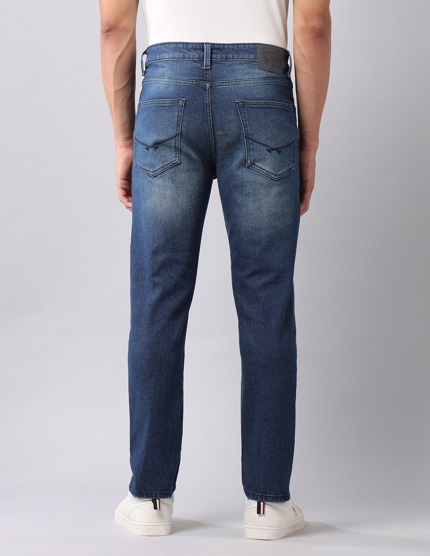 Cole Comfort Cropped Fit Blue Jeans Dark Blue - U.S. Polo Assn. India | Large