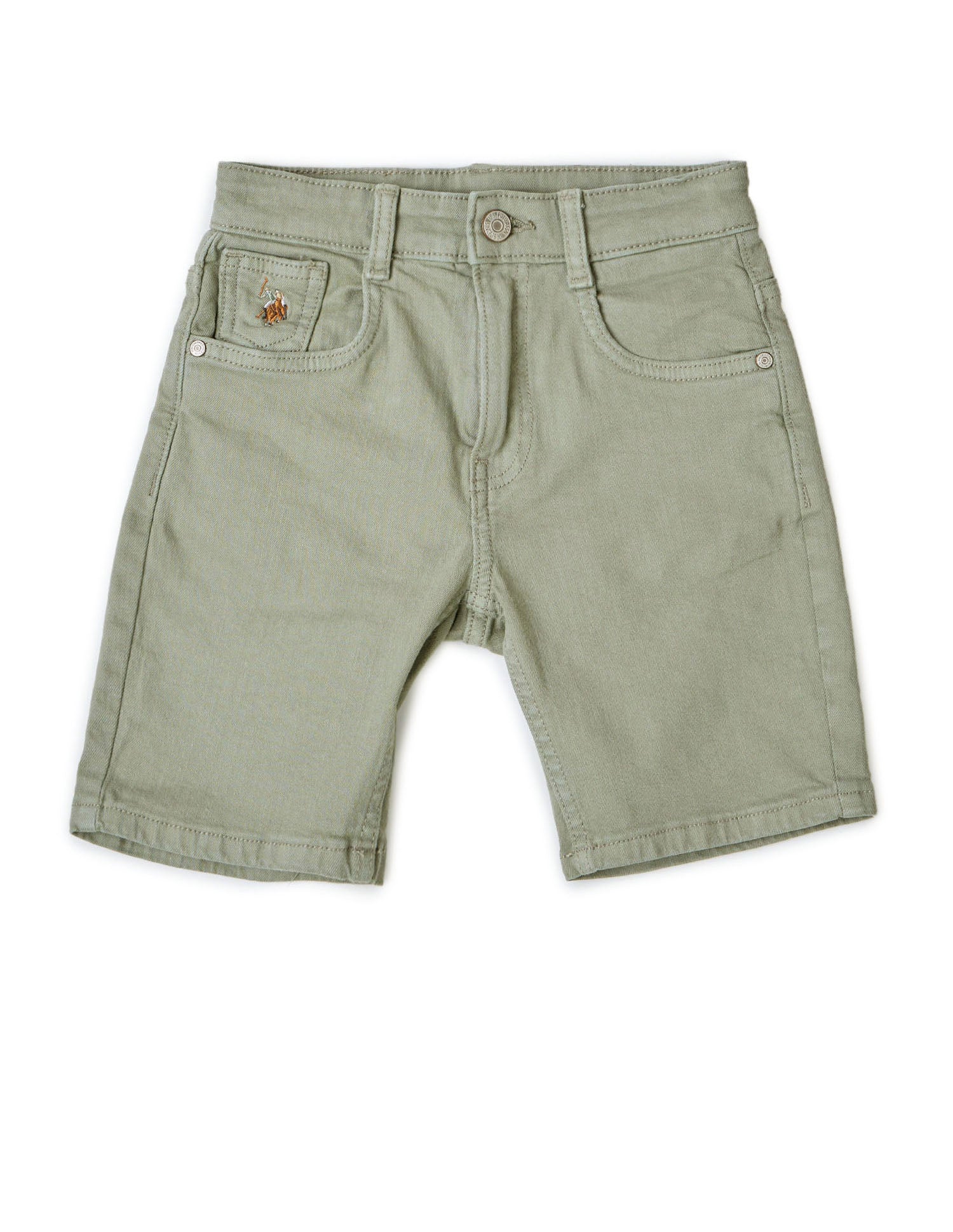 Boys Regular Fit Denim Shorts Olive - U.S. POLO ASSN. | Large
