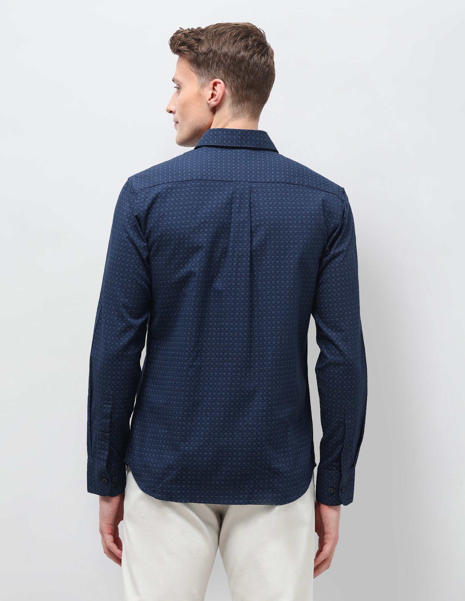 Geometric Printed Regular Fit Shirt Light Brown - U.S. Polo Assn. India | Large
