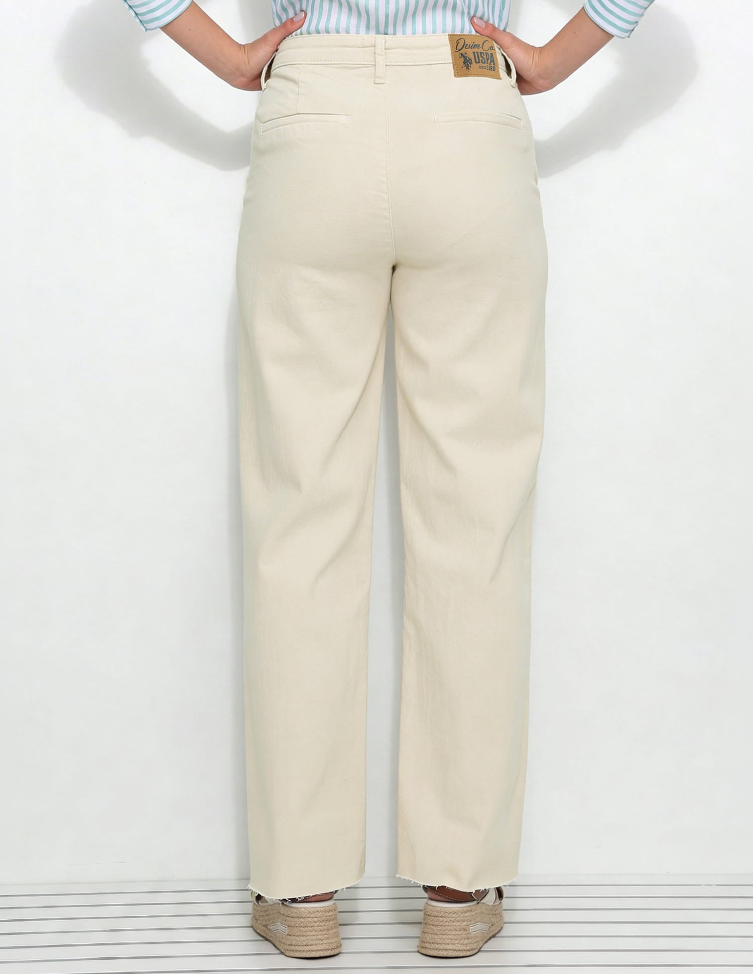 Mid Rise Straight Fit Jeans White - U.S. Polo Assn. India | Large