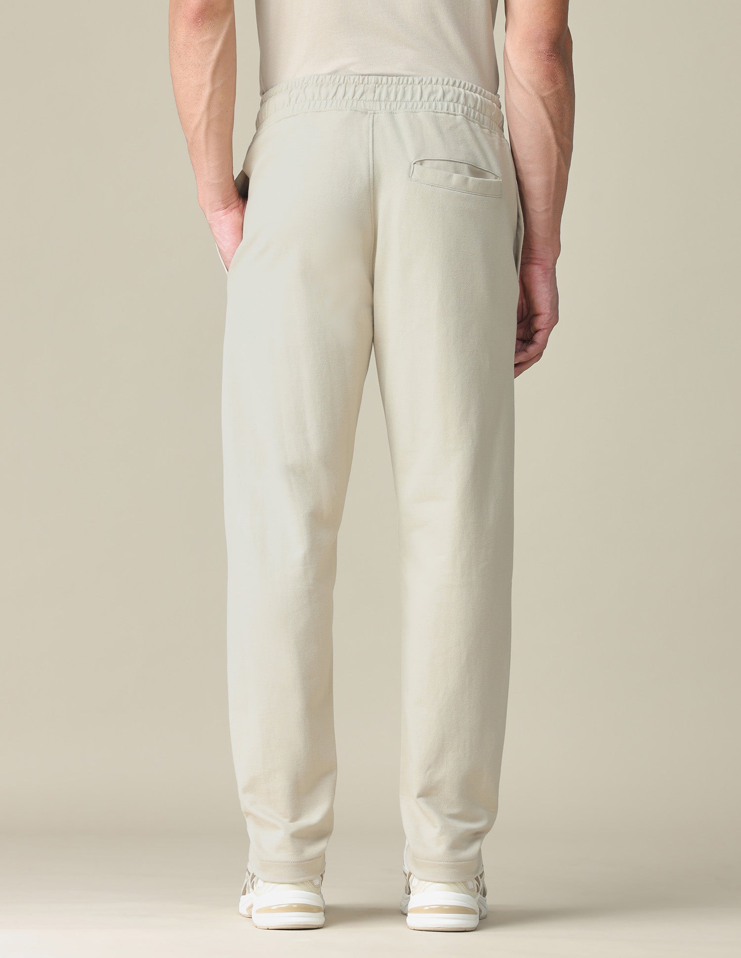 Mid Rise Solid Track Pants Beige - U.S. POLO ASSN. | Large