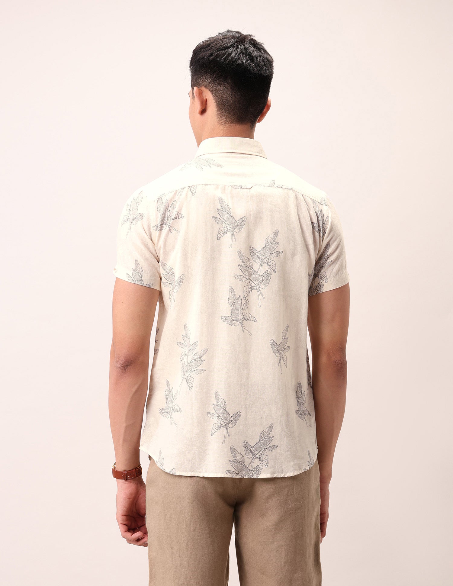 Tropical Regular Fit Shirt Ivory - U.S. Polo Assn. India | Large