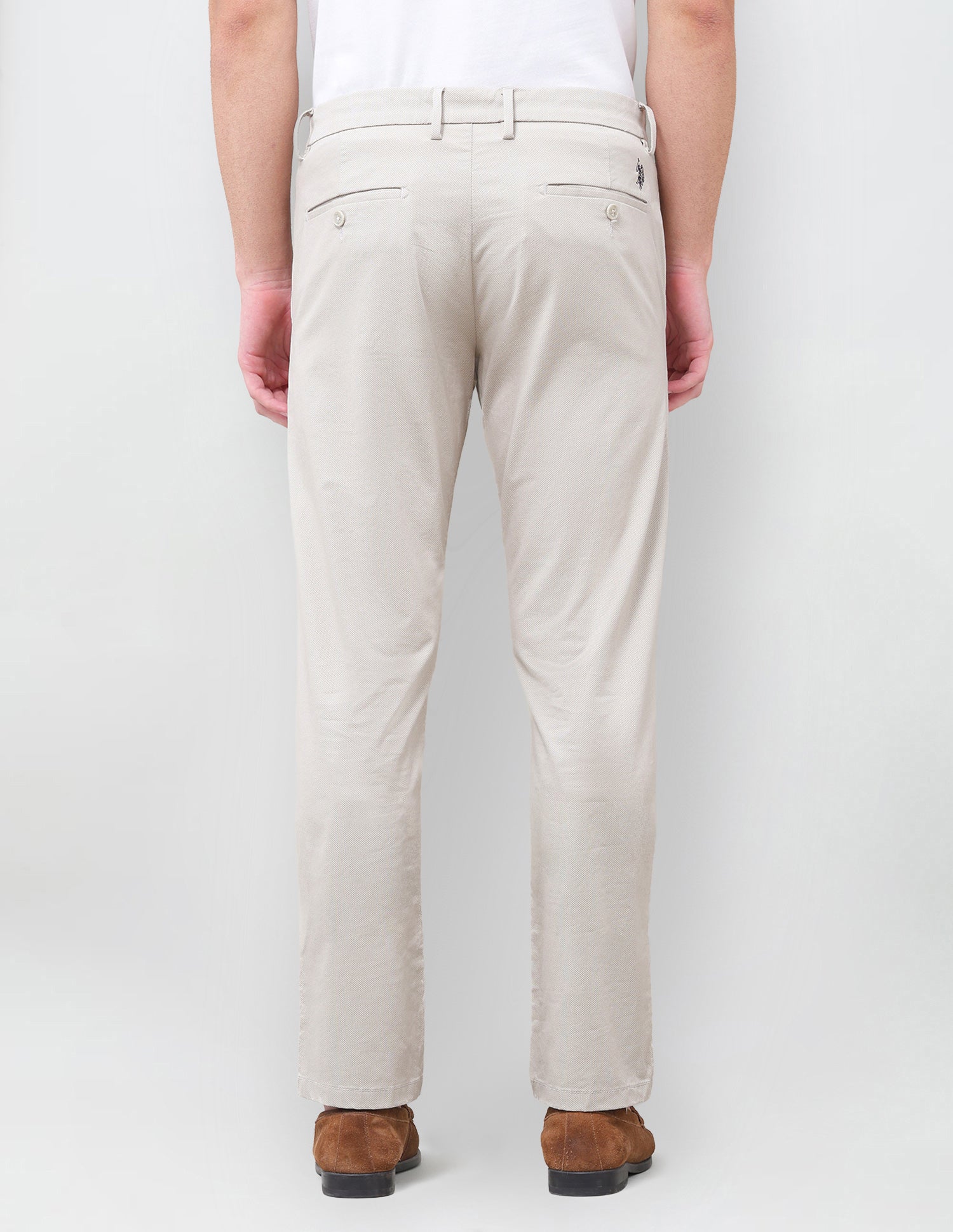 Denver Slim Fit Satin Trouser Beige - U.S. Polo Assn. India | Large