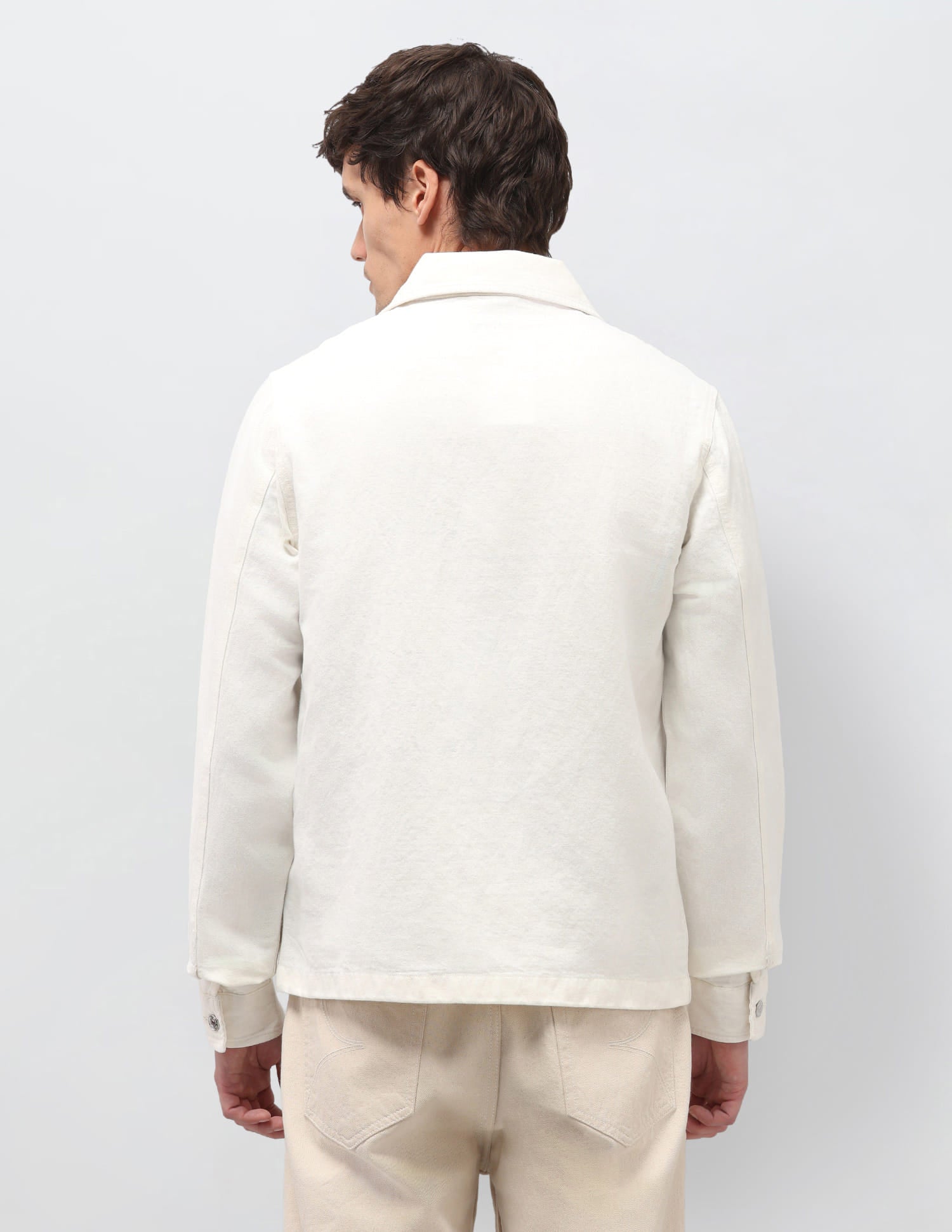 Solid Linen Regular Fit Jacket White - U.S. Polo Assn. India | Large